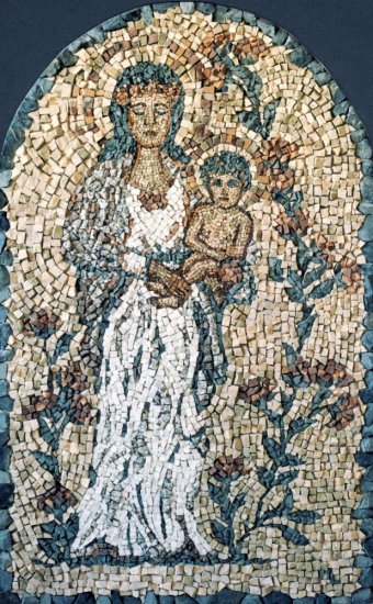 Mosaic Madonna In Roses