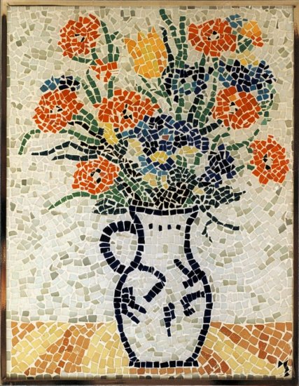 Mozaika Kytice s vlčími máky