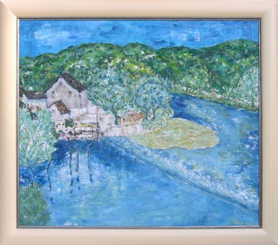 Painting mill at river berounka