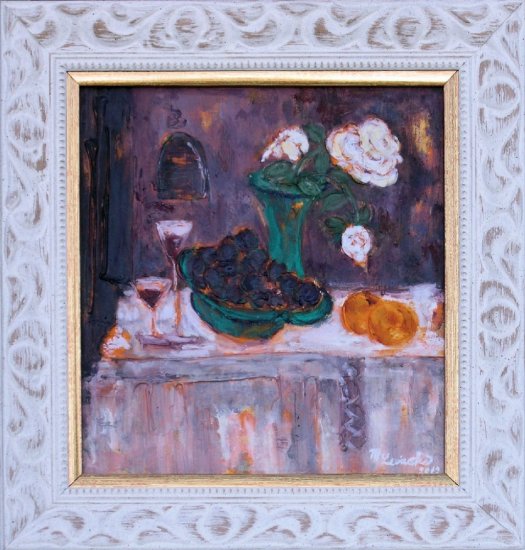 Painting still life with white