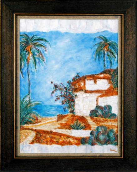 Painting At The Seaside Of Tenerife