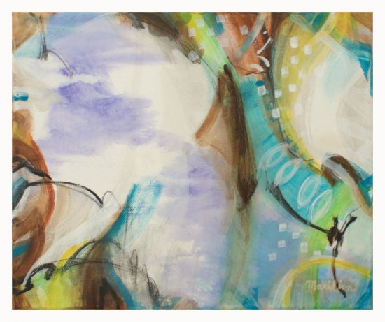 Painting SWING OF GREEN AND BROWN