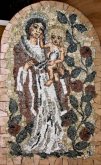 Mosaic Madonna With Pomegranate