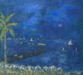 Painting FULL MOON IN CANNES